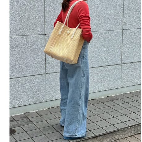 【8月31日(月)〜順次発送】 Gummy Bag No.25 (Size: M) ' gingham ' _Custard Fizz