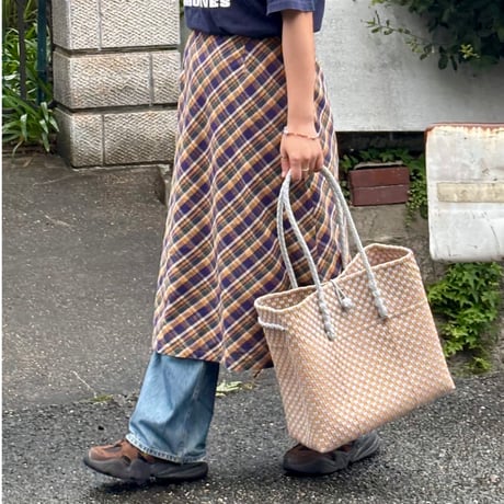 【8月10日(月)〜順次発送】 Gummy Bag No.26 (Size: L) ' gingham ' _Moon