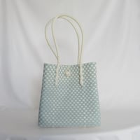 【8月31日(月)〜順次発送】 Gummy Bag No.26 (Size: M) ' gingham ' _Dusty Blue Fizz
