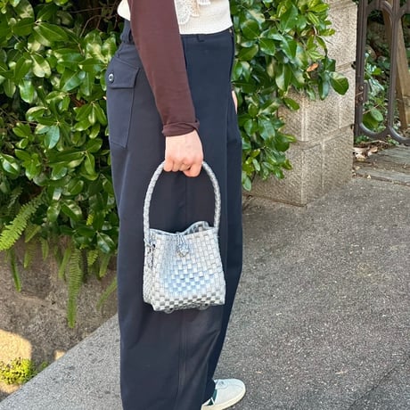 【6月15日(月)〜6月19日(金)発送】 BÉBÉ BAG No.12 ' gingham ' _Silver Obscura