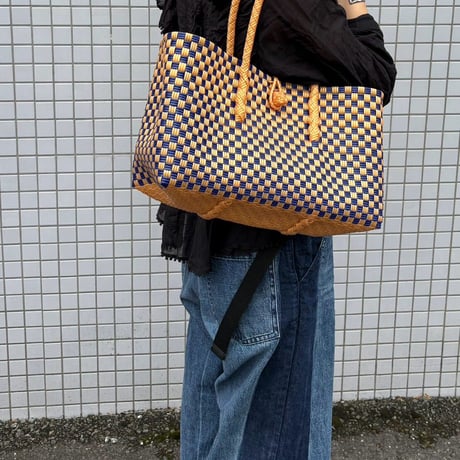 【10月26日(月)〜10月30日(金)発送】BOSTON BAG No.11  'gingham' _Blueberry Pie