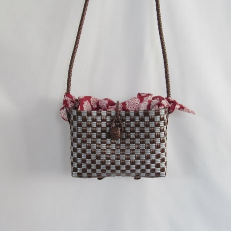 かごバッグ MEKEARISA Boston gingham Coffee Cherry CATEGORY GINGHAM | MEKEARISA