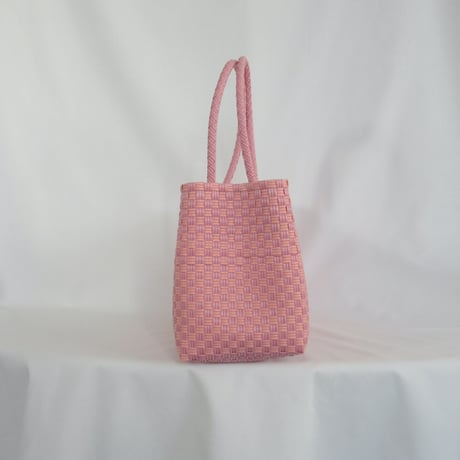 【6月15日(月)〜6月19日(金)発送】 BOSTON BAG No.33  'gingham'  _ Pink Jelly Bean