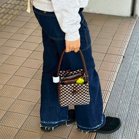 【6月15日(月)〜6月19日(金)発送】 BÉBÉ BAG No.10 ' gingham ' _Chocomint