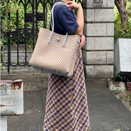 【8月10日(月)〜順次発送】 Gummy Bag No.26 (Size: L) ' gingham ' _Moon