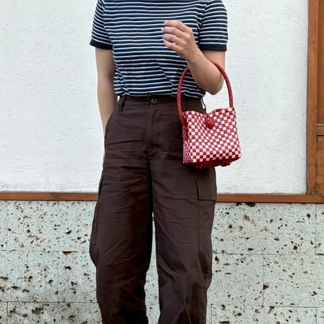 【6月8日(月)〜6月12日(金)発送】 BÉBÉ BAG No.4 ' gingham ' _Poppy