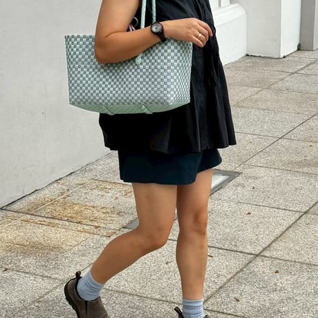 【7月13日(月)〜7月17日(金)発送】 BOSTON BAG No.20  'gingham' _ Orchid Dew