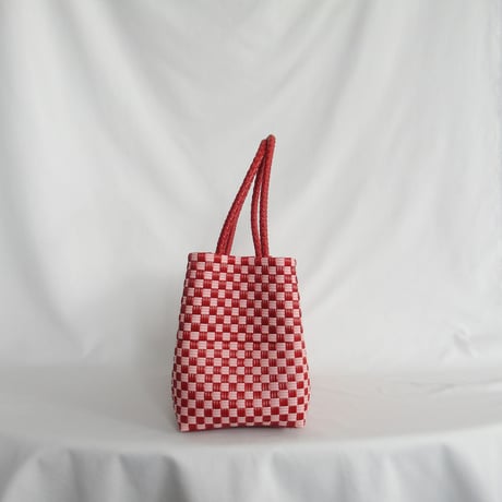 【6月8日(月)〜6月12日(金)発送】 BOSTON BAG No.14  'gingham' _ Poppy