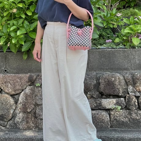 【6月15日(月)〜6月19日(金)発送】 BÉBÉ BAG No.14 ' gingham ' _ Guava