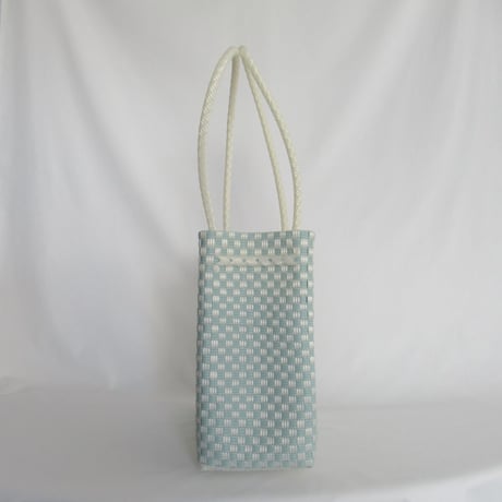 【8月31日(月)〜順次発送】 Gummy Bag No.26 (Size: M) ' gingham ' _Dusty Blue Fizz
