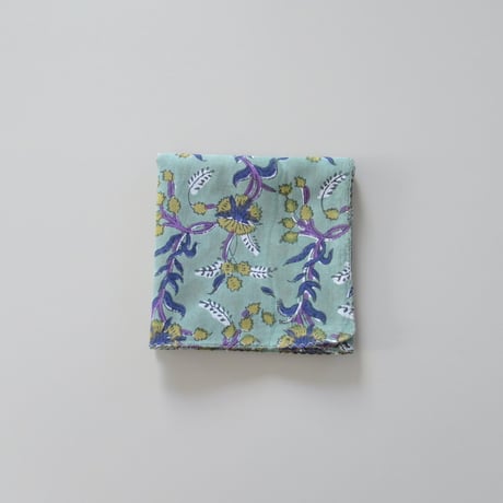 【10月13日(火)〜10月16日(金)発送】 Indian Cotton Handkerchief [C] - DG18