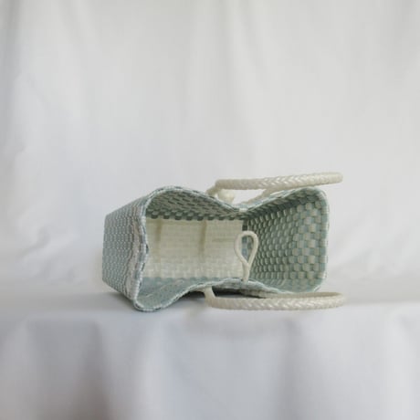 【8月31日(月)〜順次発送】 Gummy Bag No.14 (Size: S) ' gingham ' _Dusty Blue Fizz