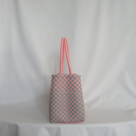 【6月22日(月)〜6月26日(金)発送】 BOSTON BAG No.32 'gingham'  _ Cotton Candy