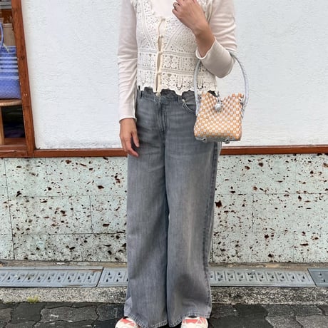 【7月13日(月)〜7月17日(金)発送】 BÉBÉ BAG No.7 ' gingham ' _ Moon