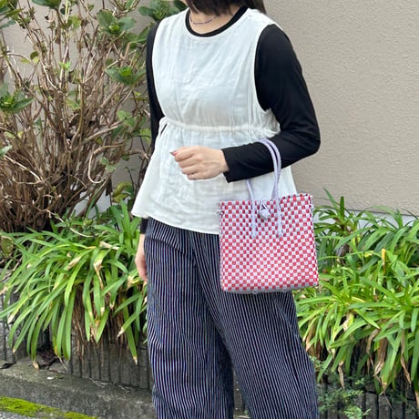 【11月2日(月)〜11月6日(金)発送】 Gummy Bag No.104 (Size: S) ' gingham ' _Humid Cherry