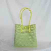 【8月10日(月)〜順次発送】 Gummy Bag No.27 (Size: L) ' gingham ' _Lemongrass