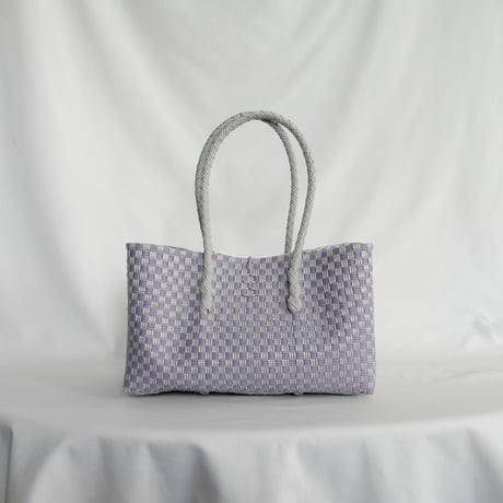 【7月27日(月)〜7月31日(金)発送】 BOSTON BAG No.32  'gingham' _ Purple Clay