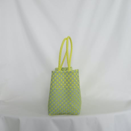【7月13日(月)〜7月17日(金)発送】 BOSTON BAG No.27  'gingham' _ Lemongrass