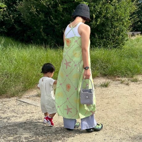 【7月13日(月)〜7月17日(金)発送】 BÉBÉ BAG No.1 ' gingham ' _Purple Clay