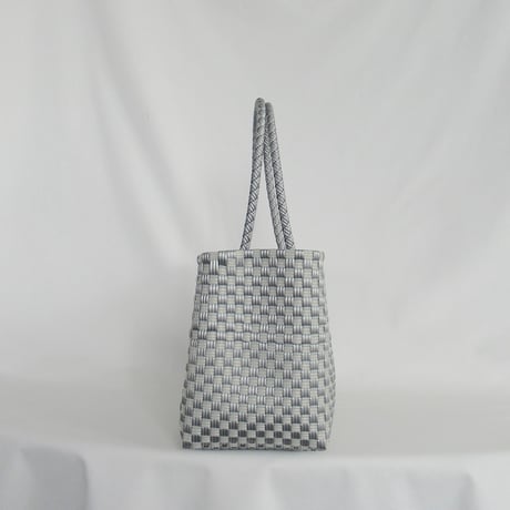 【6月8日(月)〜6月12日(金)発送】 BOSTON BAG No.26  'gingham' _ Silver Obscura