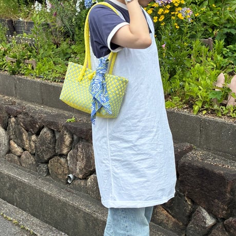 【6月8日(月)〜6月12日(金)発送】 Bag×Handkerchief［H］Panini 'gingham'_Lemongrass