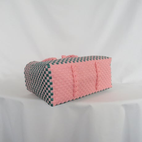 【6月8日(月)〜6月12日(金)発送】 BOSTON BAG No.24  'gingham' _ Guava