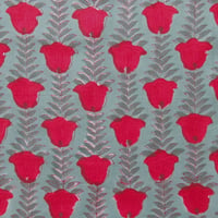 【8月10日(月)〜順次発送】 Indian Cotton Handkerchief [L] - GREEN23