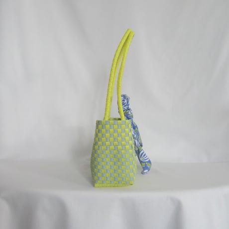 【6月8日(月)〜6月12日(金)発送】 Bag×Handkerchief［H］Panini 'gingham'_Lemongrass