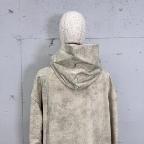 pigmented hoodie dress (beige）