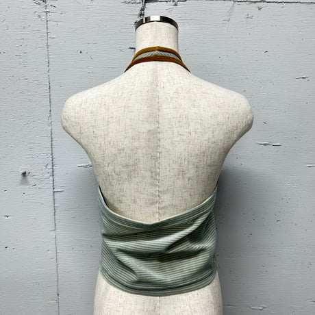 velour halter neck cut&saw
