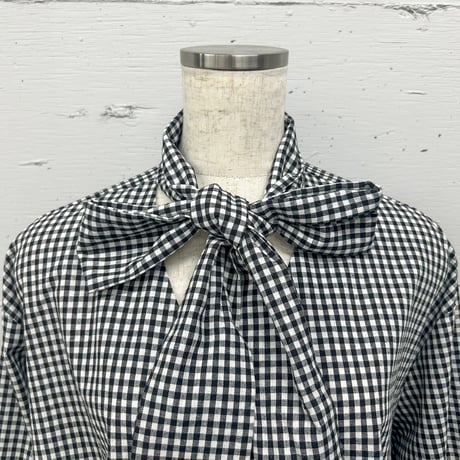 ginghamcheck bowtieblouse