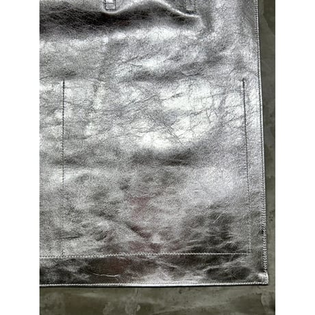 【blancle】M.LEATHER FLAT TOTE L(silver)