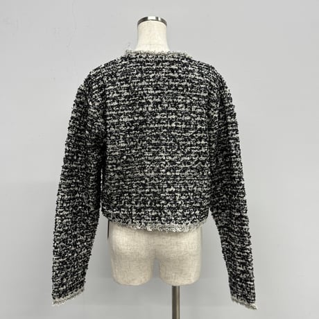 【ARCHIVE STANCE】no-collar knit jacket