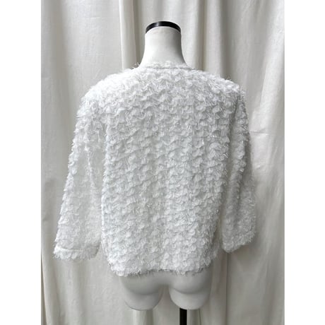 petal motif  jacket(white)
