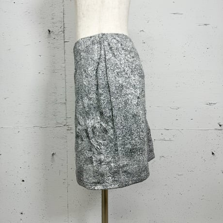 glitter mini skirt(silver)