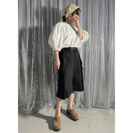 【special price】typewriter puff-S blouse