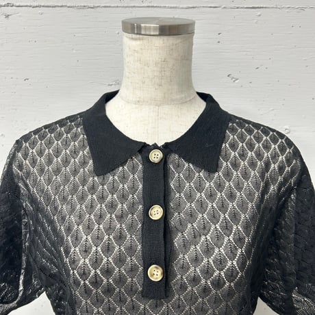 sheer knit Polo S