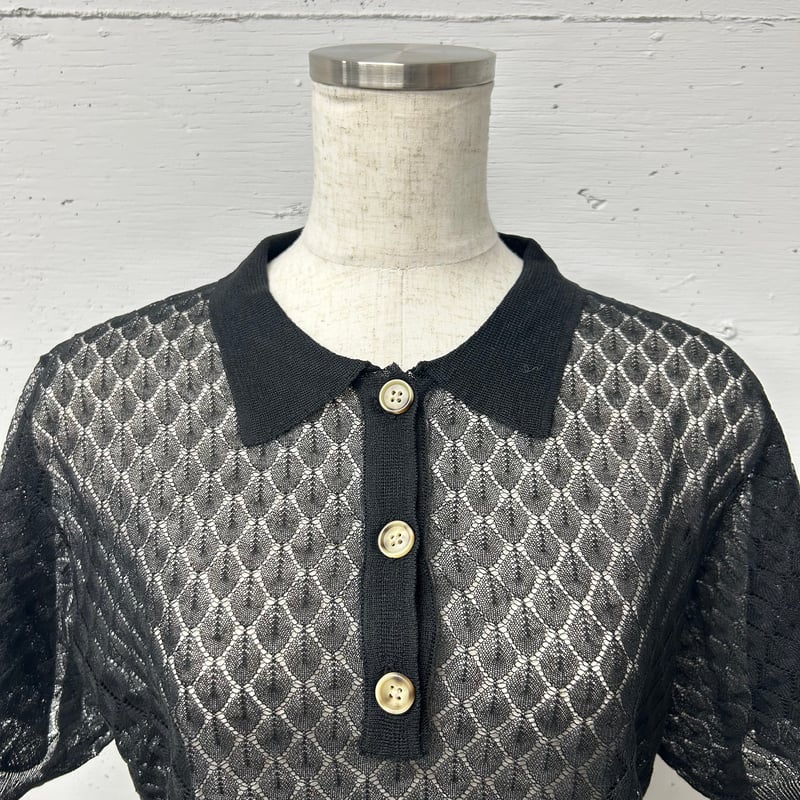 sheer knit Polo S | PROVOKE design boutique