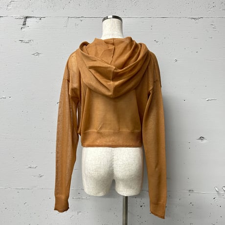 sheer ZIP hoodie