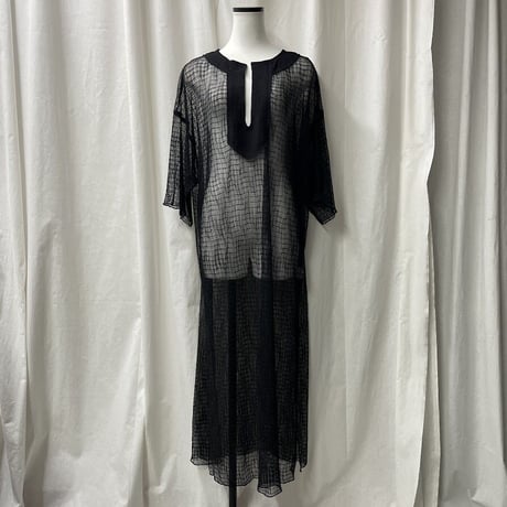 【special price】　vintage like maxi dress(black)