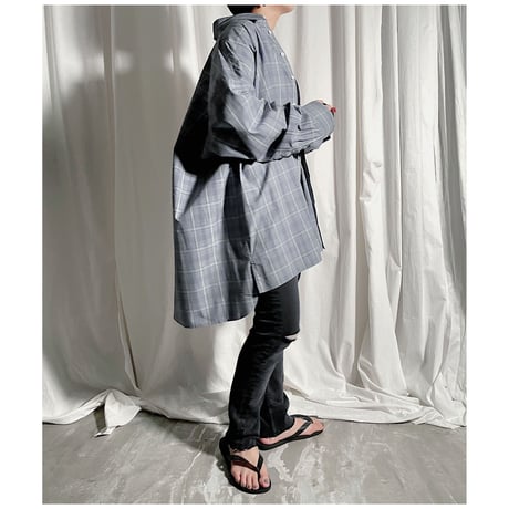 check super big shirt (blue)