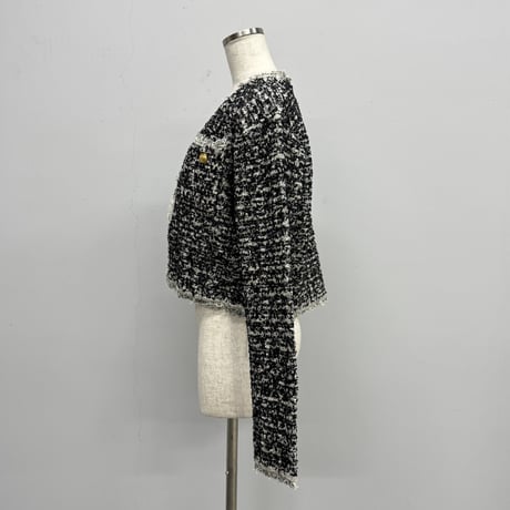 【ARCHIVE STANCE】no-collar knit jacket