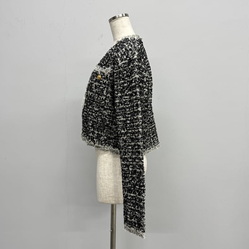 ARCHIVE STANCE】no-collar knit jacket | STORE b