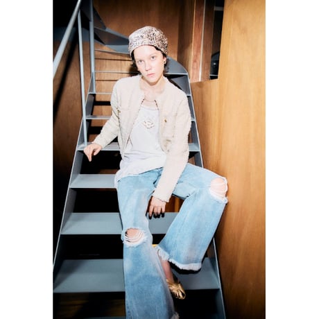 【ARCHIVE STANCE】no-collar knit jacket