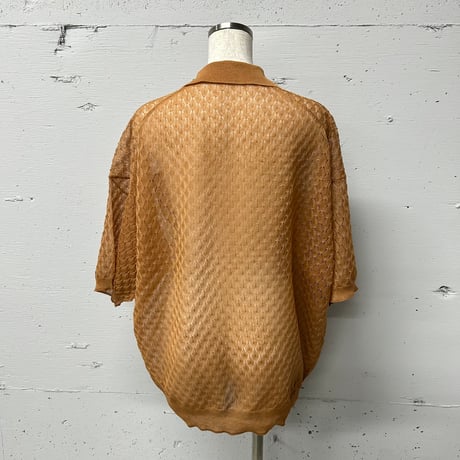 sheer knit Polo L