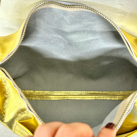 【blancle】M.LEATHER THICK HANDLE HALF SH(gold)