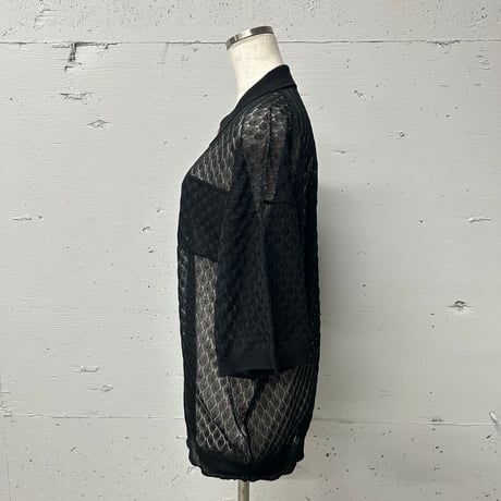 sheer knit Polo L