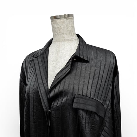 【ARCHIVE STANCE】satin stripe dolman shirt