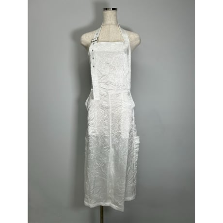 【special price】　apron satin dress(white)