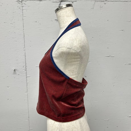 velour halter neck cut&saw